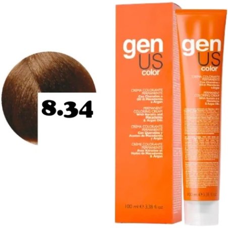 Genus Color 8.34 Light Chocolate Blonde Permanent Coloring Cream 100ml