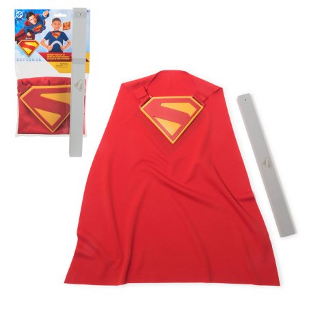 DC Comics , SUPERMAN, Power Cape Set, Costume de super-héros d'Halloween pour enfants avec plaque thoracique