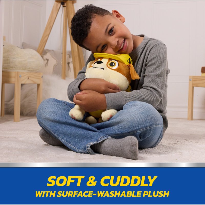 Rubble & Crew Rubble and Crew Rumbling Rubble Plush Toy, Interactive Sensory Toy, Dog Stuffed Animal, Kids Toys for