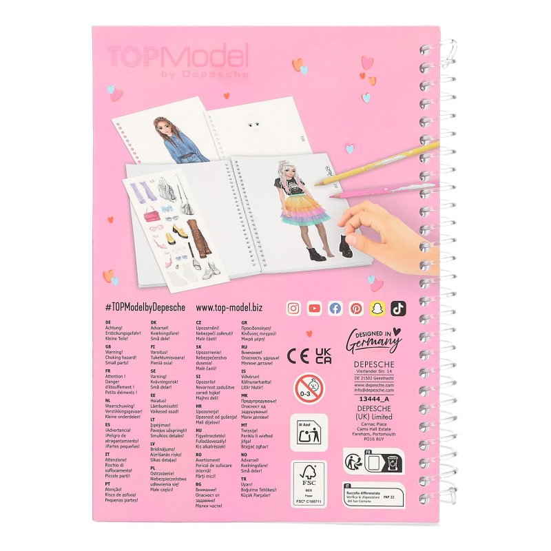 TOPModel Pocket Colouring Book