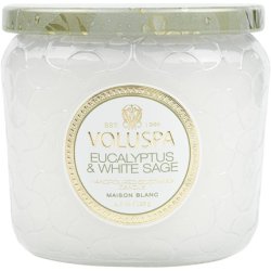 Voluspa Maison Blanc Petite Jar Candle Eucalyptus & White Sage