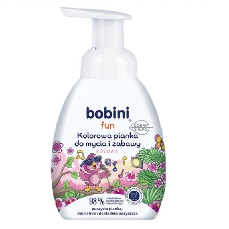 Bobini Fun Colorful Washing And Playing Foam Pink 300ml