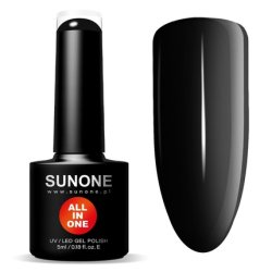 Sunone All In One Hybrid Nail Polish 3 In 1 Black Inez 5ml