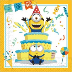 Procos Folat Minions Napkins 33x33cm - 20 Pieces