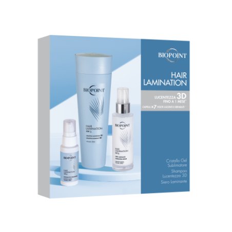 BIOPOINT Hair Lamination Kit for Shiny and Rejuvenated Hair - Includes Shine Shampoo, Roller Serum, and Crystal