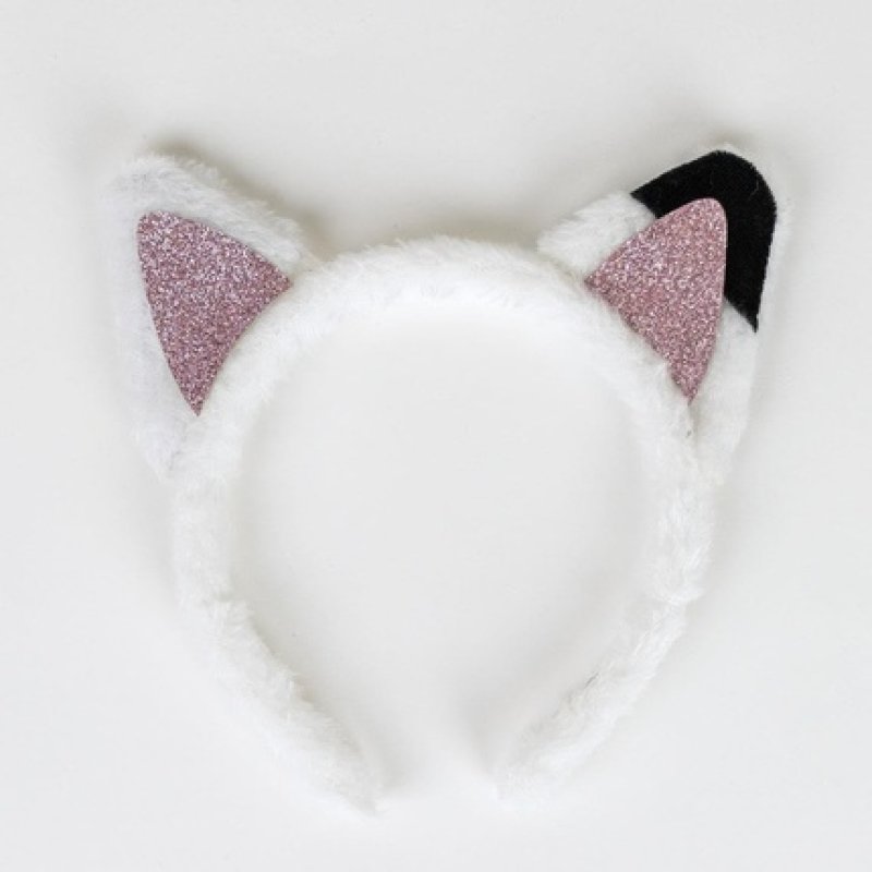 Gabby's Dollhouse Headband for Hair White Made with Resistant Materials Design Inspired in Panty Paws with Ears