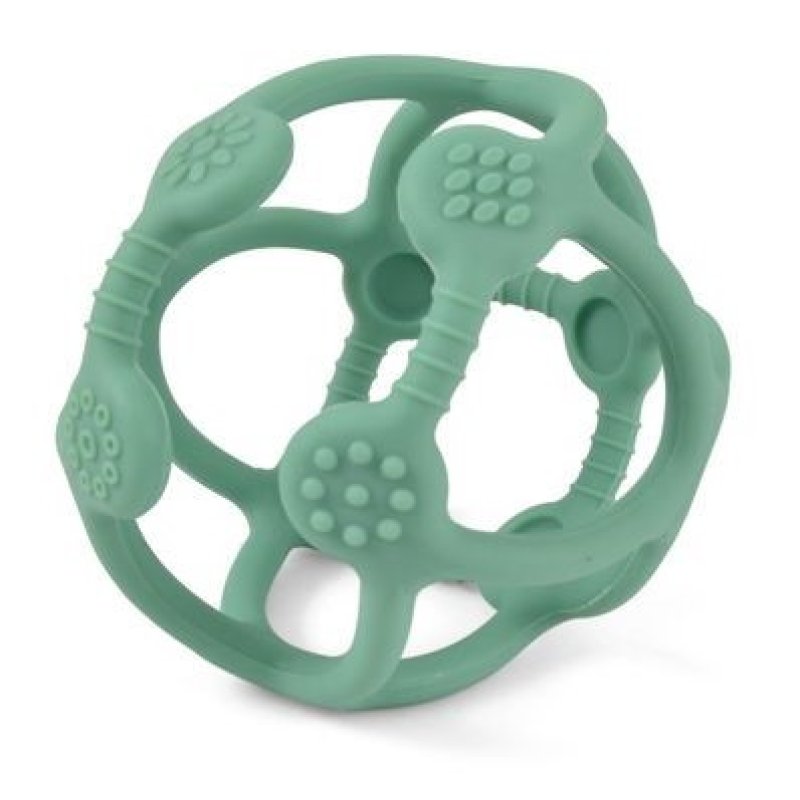 Magni - Teether ball in LFGB silicone, dusty green (3026)
