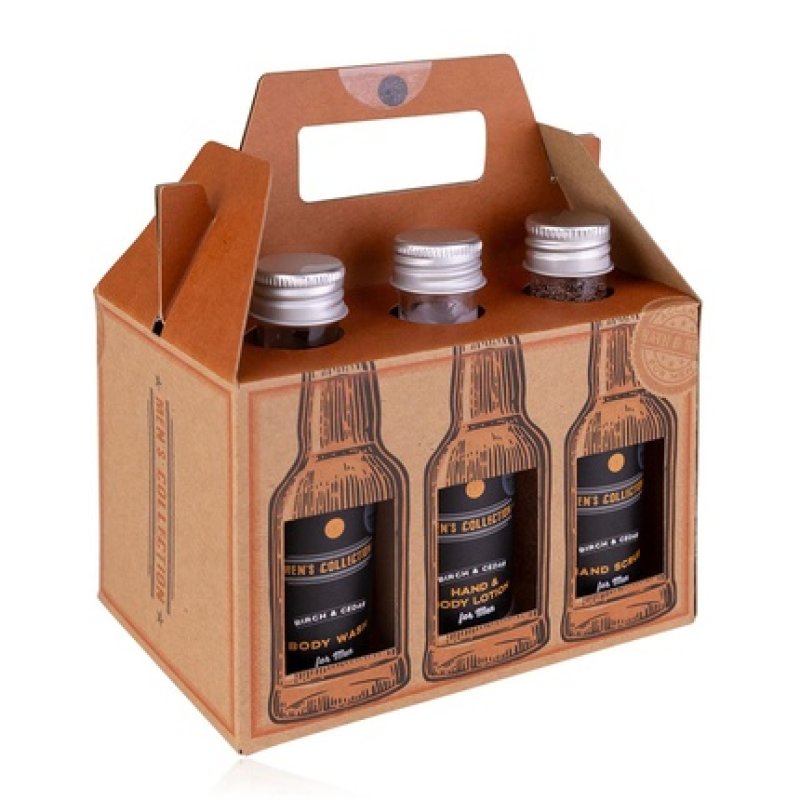Accentra Men's Collection Sixpack Gift Set for Men in Beer Carrier - Pack of 6