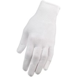 1 Pair Of Manicure Nylon Gloves Size M White