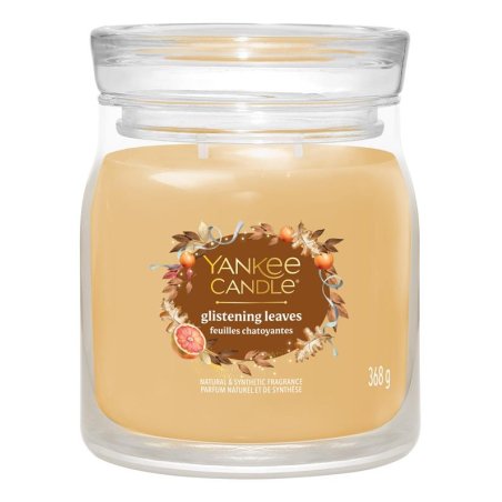 Yankee Candle Glistening Leaves bougie en cire Cylindre Jaune 1 pièce(s)