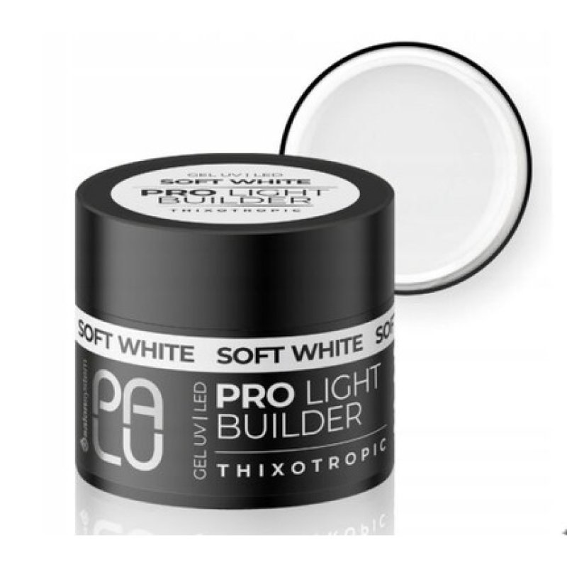 Palu Builder Gel Soft White 45g Pro Self-Leveling Gel with Shine