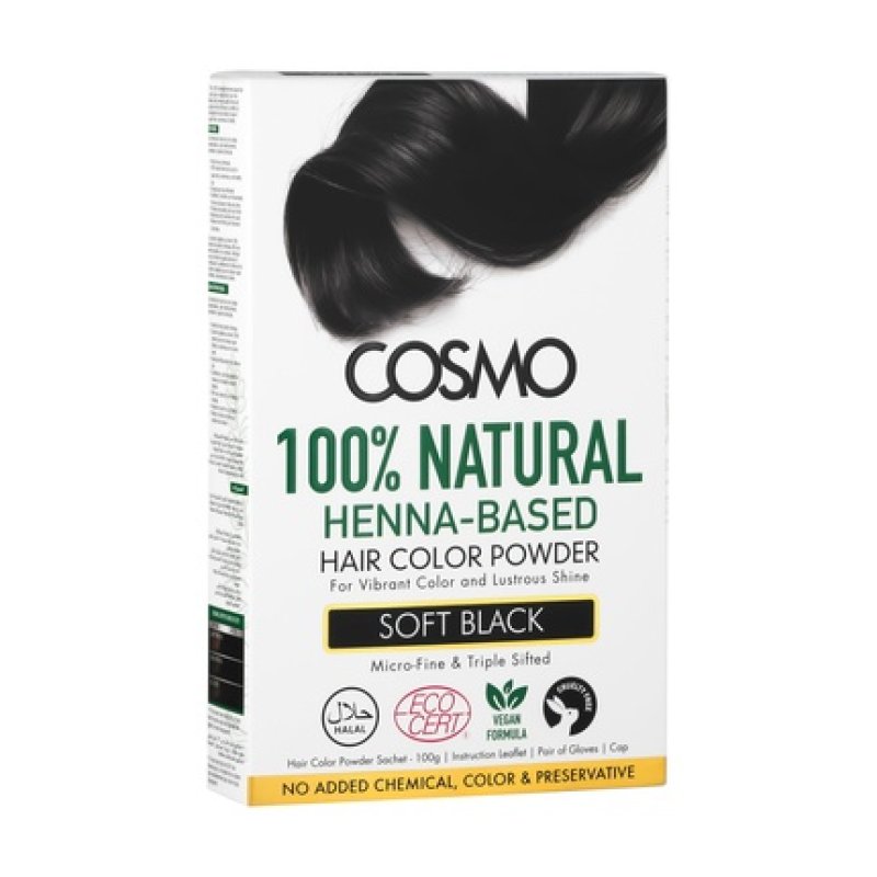 Cosmo Cosmetics Hair Color Soft Black Kit Cosmo Series