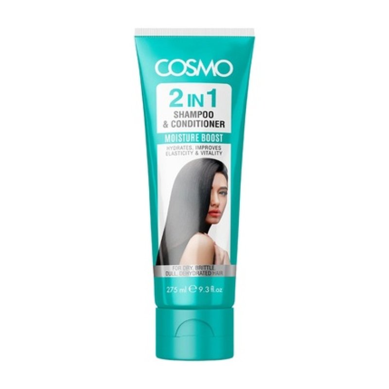 Cosmo Cosmetics Moisture Boost 2 In 1 Shampoo & Conditioner 275ml