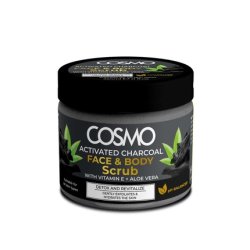 Cosmo Cosmetics Activated Charcoal Face & Body Scrub 325ml