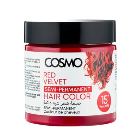 Cosmo Cosmetics Red Velvet Semi Permanent Hair Color Cream 120g