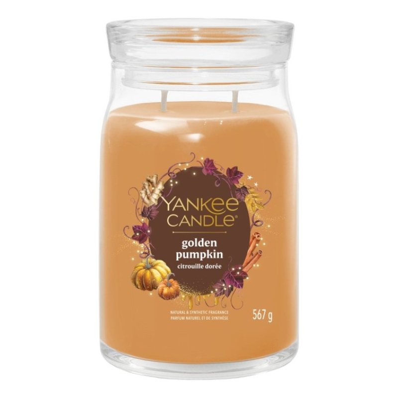 Yankee Candle 2653156E wax candle Round Pumpkin Orange, Transparent 1 pc(s)