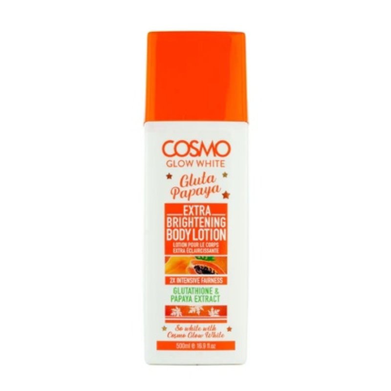 Cosmo Cosmetics Body Lightening Extra Brightening Glutathione Papaya 500ml New