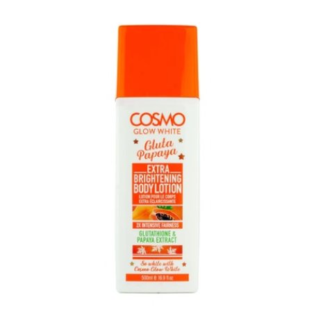 Cosmo Cosmetics Body Lightening Extra Brightening Glutathione Papaya 500ml New
