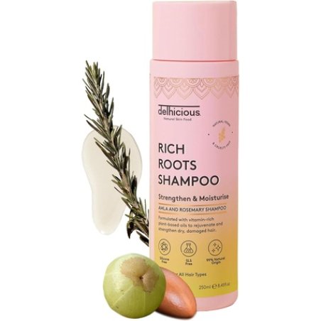 Delhicious Amla Oil & Rosemary Oil Shampoo for Hair Growth - Rich Roots Vegan