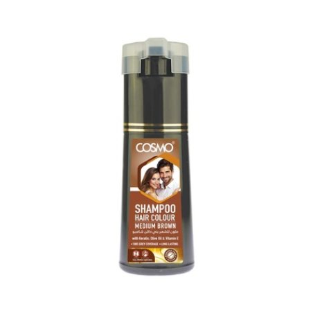 Cosmo Cosmetics Hair Colour Shampoo Medium Brown 180ml