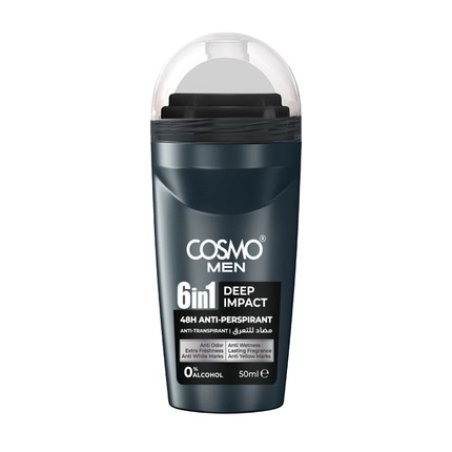 Cosmo Cosmetics Men Roll On 6 In 1 Deep Impact 50 Milliliters