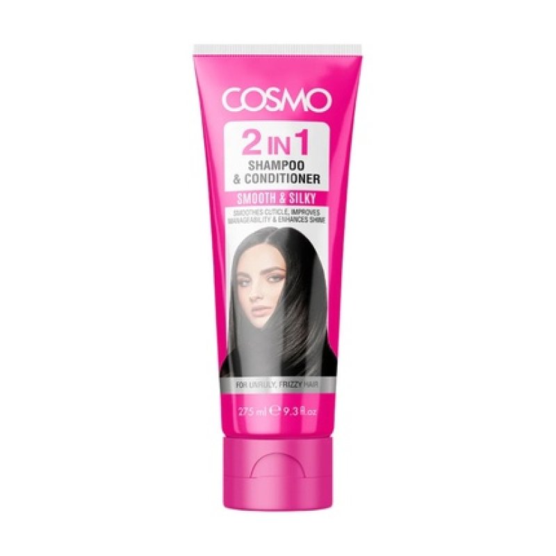 Cosmo Cosmetics Smooth & Silky 2 In 1 Shampoo & Conditioner 275ml