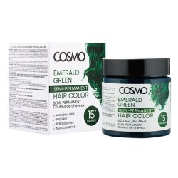 Cosmo Cosmetics Emerald Green Semi Permanent Hair Color Cream 120g