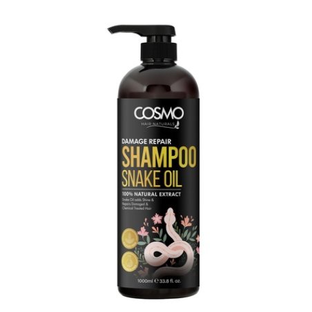 Cosmo Cosmetics Damage Repair Snake Oil Shampoo 100 Natural Extract 1000ml