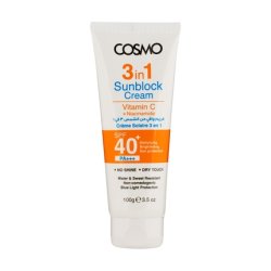 Cosmo Cosmetics 3 In 1 Sunblock Cream Spf 40 100g