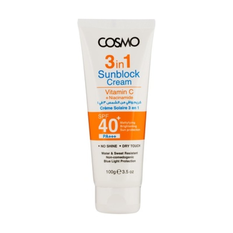 Cosmo Cosmetics 3 In 1 Sunblock Cream Spf 40 100g