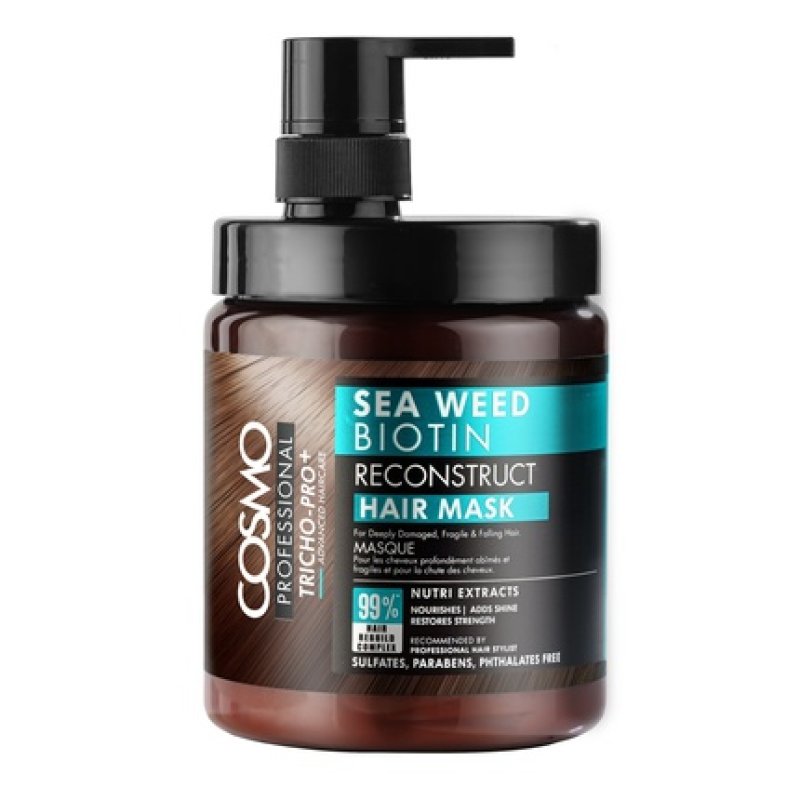 Cosmo Cosmetics Sea Weed Biotin Reconstruct Hair Mask 1000ml