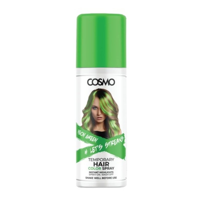 Cosmo Cosmetics Neon Green Temporary Hair Color Spray 100ml