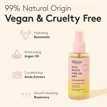 Delhicious 5-in-1 Leave-In Conditioner Spray Ayurvedic Hair Oil Mist