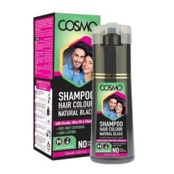 Cosmo Cosmetics Hair Colour Shampoo Natural Black 180ml