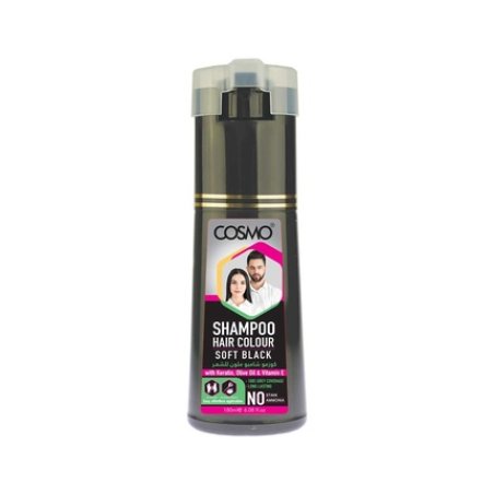 Cosmo Cosmetics Hair Colour Shampoo Soft Black 180ml