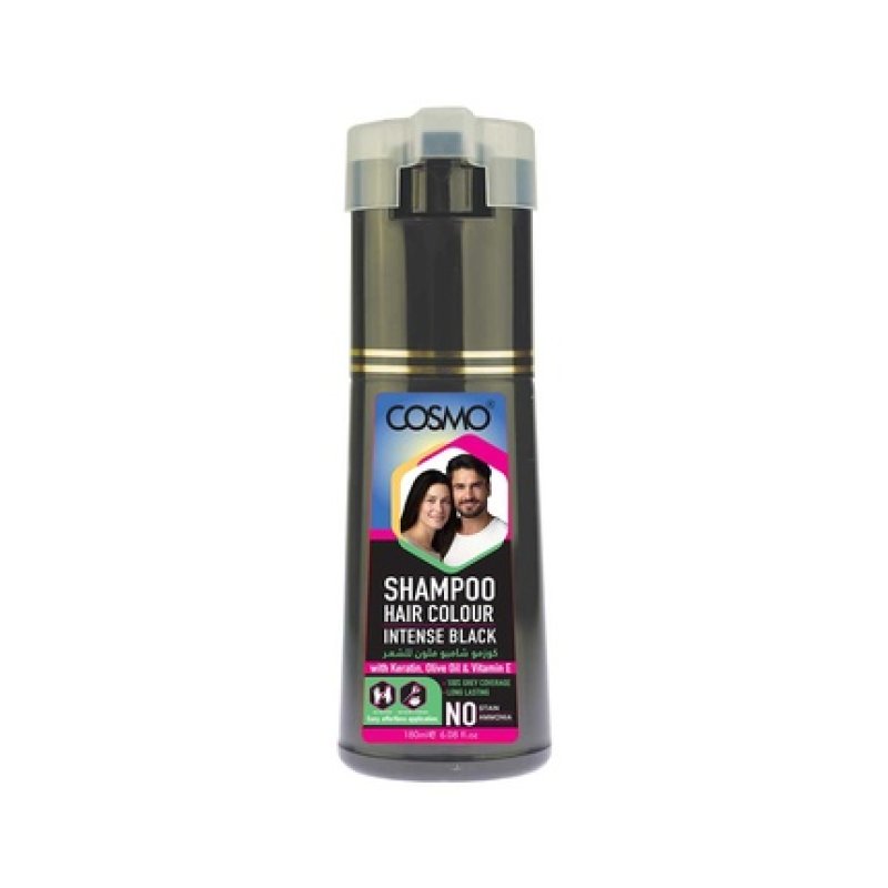 Cosmo Cosmetics Hair Colour Shampoo Intense Black 180ml