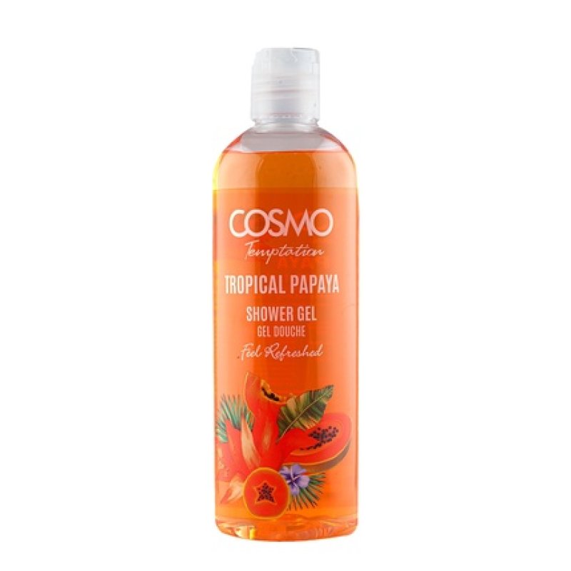 Cosmo Cosmetics Temptation Shower Gel Papaya 480ml New Design