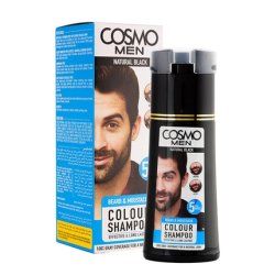 Cosmo Cosmetics Beard Colour Shampoo Natural Black Men 180ml