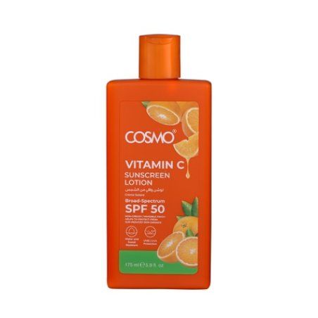 Cosmo Cosmetics Vitamin C Spf 50 Sunscreen Lotion 175ml New Design