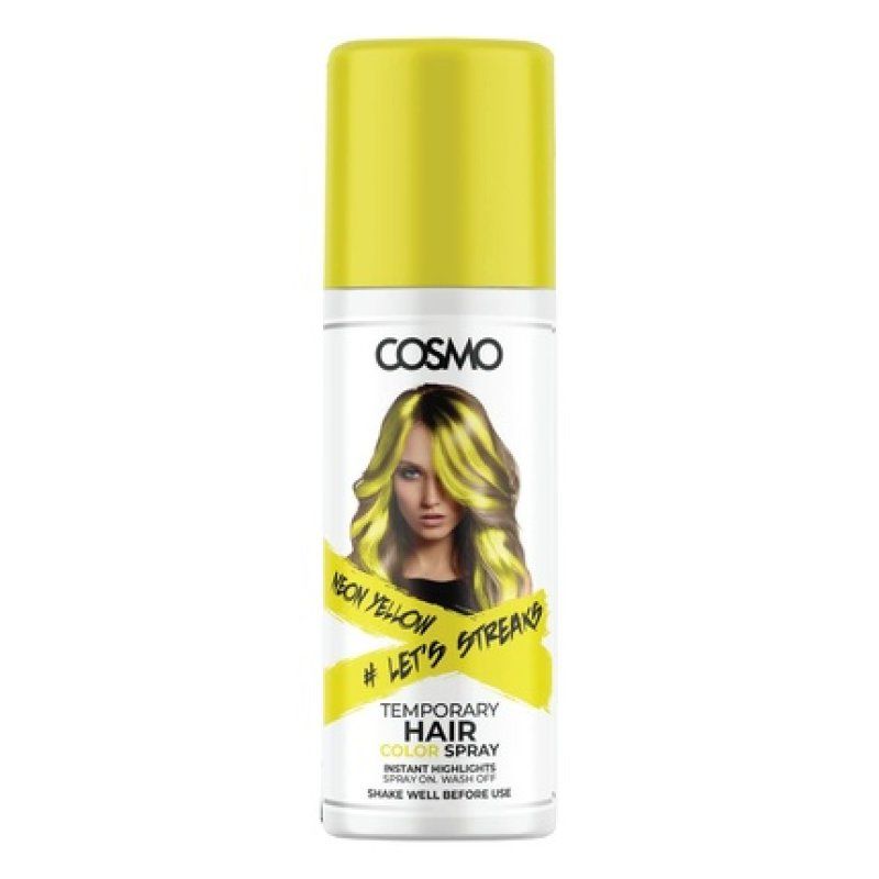 Cosmo Cosmetics Neon Yellow Temporary Hair Color Spray 100ml