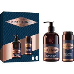 King C Gillette Perfect Beard Care Kit with 3-in-1 Beard, Face, and Hair Wash