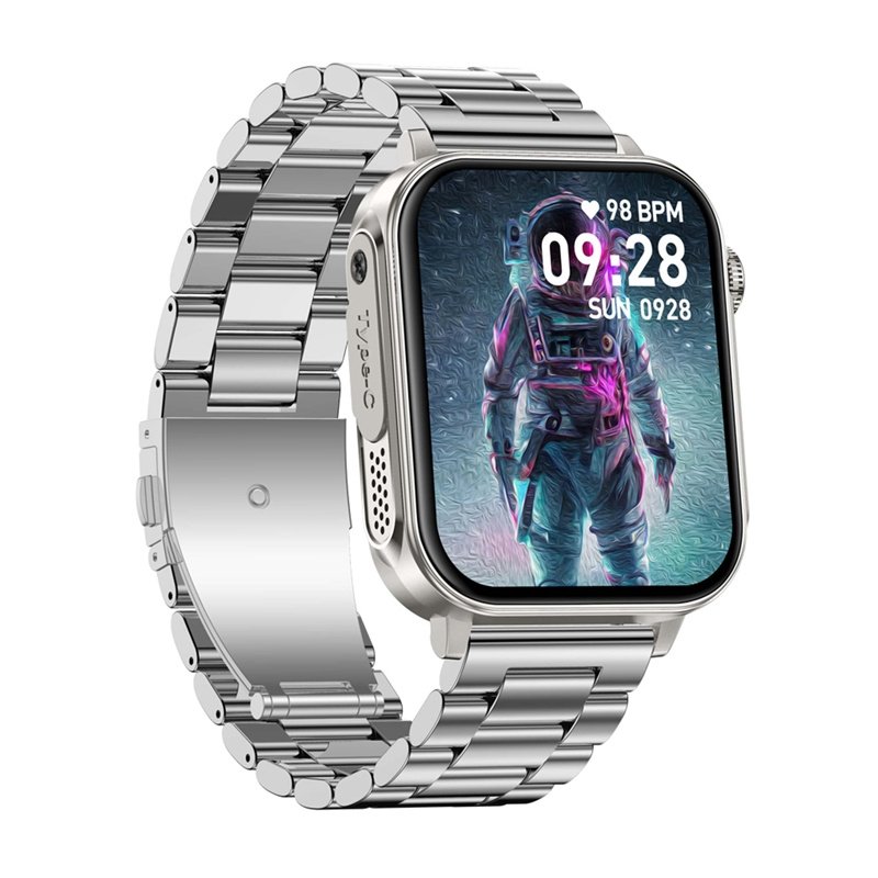 Colmi P80 smartwatch (steel and silver)