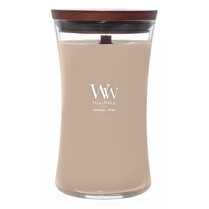 WoodWick Patchouli Creme bougie en cire Autres Marron, Transparent, Bois 1 pièce(s)