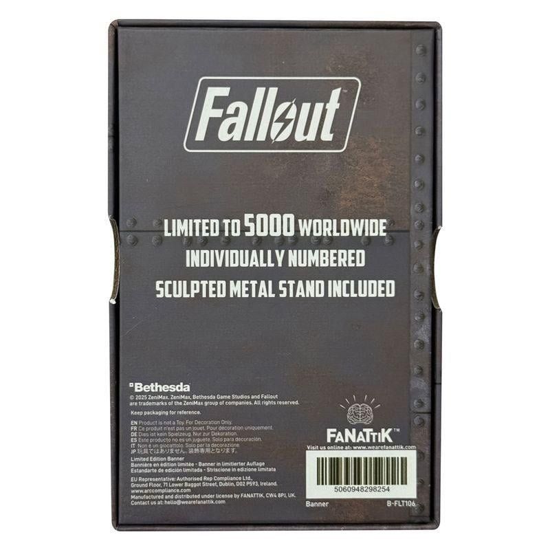 FALLOUT - Brotherhood of Steel Metal Banner - Replique Edition Limité