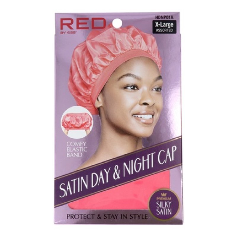 Red Kiss Satin Day & Night Cap Assorted - Perfect For Day And Night Use