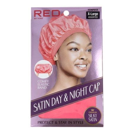 Red Kiss Satin Day & Night Cap Assorted - Perfect For Day And Night Use