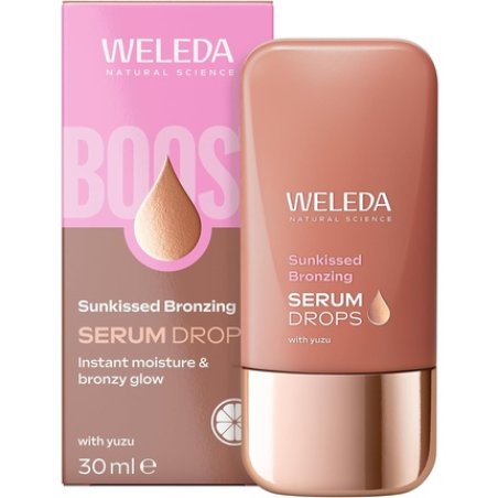 Weleda Sunkissed Bronzing Face Serum Drops with Yuzu for Instant Glow