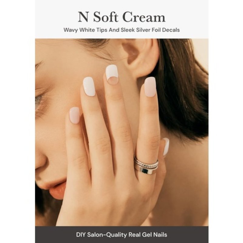 Ohora Semi Cured Gel Nail Strips Soft Cream - White/Nude