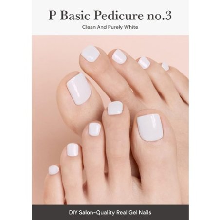 ohora Semi-Cured Gel Pedicure Strips - Includes 16 Solid Color, 14 Accent Wraps, 2 Prep Pads, Nail File & Wooden Stick