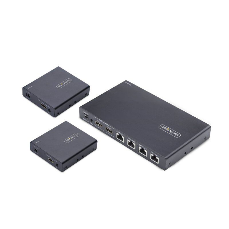 StarTech.com 4-Port HDMI Extender and Splitter Over CAT6, 4K 60Hz, Up to 230ft (70m), 1x4 HDMI over Ethernet